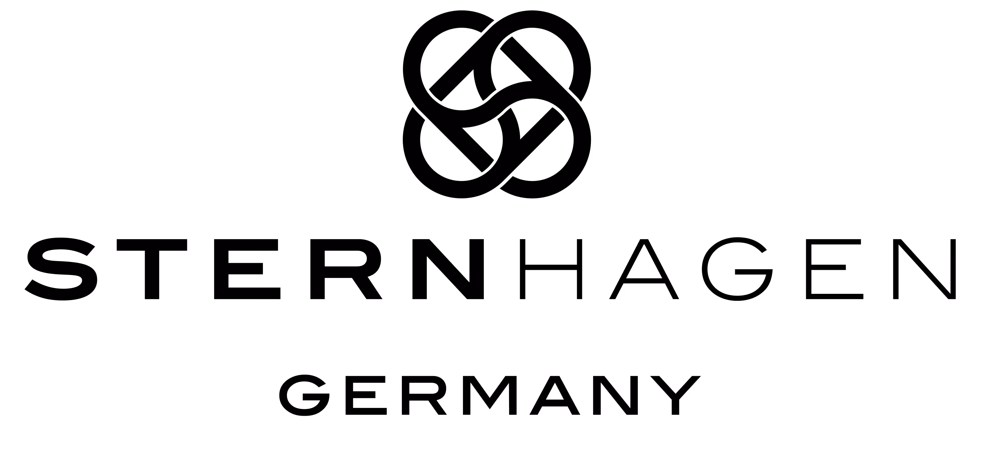Sternhagen Germany wordmark logo with interlocking knot emblem in black