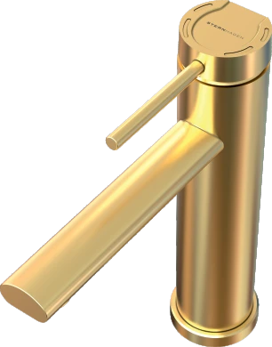 Champagne gold single-lever basin mixer