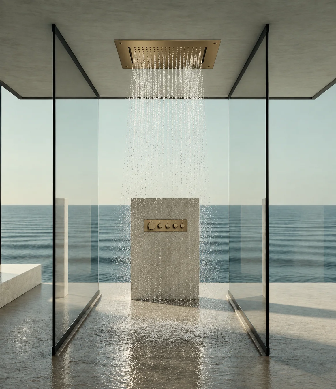 Brunn Ceiling Flushed Shower