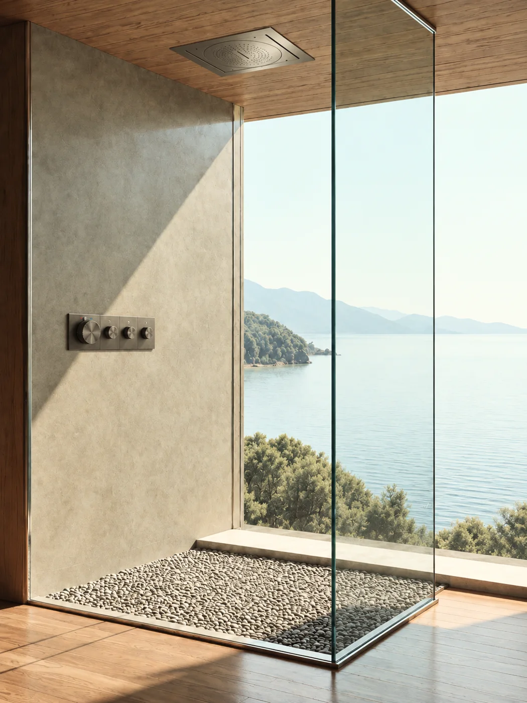 Neptune Ceiling Flushed Shower